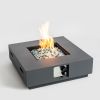 Outdoor Concrete Fire Pit Table Propane Fire Pit Patio Gas Fire Pit Table-Grey