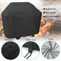 Free shipping Black Oxford Heavy Duty BBQ Cover Waterproof Barbecue Patio Grill Protector  YJ