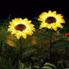 Outdoor Solar Garden Stake Lights; Upgraded LED Solar Powered Light with 20 LED Sunflower; Waterproof Solar Decorative Lights for Garden; Patio; Backy