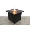 Living Source International 25" H x 30" W Steel Propane/Natural Gas Fire Pit Table