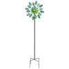 37.5*5*131cm Iron Peacock Display Shape Rotatable Courtyard European Windmill Colorful