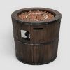 Concrete Round Propane Gas Fire Pit Wine Barrel Fire Pit