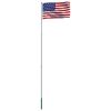 vidaXL US Flag and Pole Aluminum 19.7'