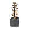 Metal Water Fountain Floor-Standing Water Fountain for Indoor/Outdoor Art Decor