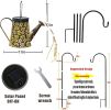 Solar Watering Can Lights Waterproof Outdoor Fairy Lartern Hanging Retro Metal Kettle Light For Walkway Patio Lawn