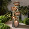 5-Tier Relaxing Outdoor Garden Water Fountain Decor for Contemporary Design