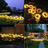 Outdoor Solar Garden Stake Lights; Upgraded LED Solar Powered Light with 20 LED Sunflower; Waterproof Solar Decorative Lights for Garden; Patio; Backy