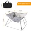 Foldable BBQ Grill Charcoal Barbecue Stove Portable Stainless Steel Campfire Stove Pit