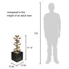 Metal Water Fountain Floor-Standing Water Fountain for Indoor/Outdoor Art Decor