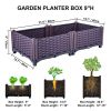 Raised Plastic Garden Beds; 15Ã—15Ã—9 Inches Square Garden Planter Planter Box Kit; Set Of 2 Raised Garden Beds For Indoor/Outdoor