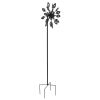 37.5*5*131cm Iron Peacock Display Shape Rotatable Courtyard European Windmill Colorful