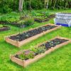 Wooden Vegetable Raised Garden Bed for Backyard Patio Balcony