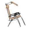 Zero Gravity Lounge Chair with Awning Leisure Chair Khaki