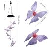 Butterfly Solar Wind Chimes Color-Changing Outdoor Waterproof LED Wind Chime Solar Powered Colorful Light