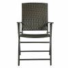 Set of 4 Rattan Folding Chair