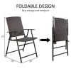 Set of 4 Rattan Folding Chair