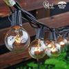 Free shipping 2Packs 25Ft G40 String Light 50 Globe Bulbs Patio Hanging String Lights Outdoor Light YJ