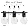 Free shipping 2Packs 25Ft G40 String Light 50 Globe Bulbs Patio Hanging String Lights Outdoor Light YJ