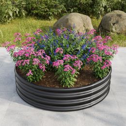 11.4' Tall Round Raised Garedn Bed; Metal Raised Beds for Vegetables; Outdoor Garden Raised Planter Box; Backyard Patio Planter Raised Beds for Flower (Color: As Pic)