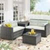 Outdoor Furniture Sofa Set with Large Storage Box