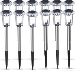 Solar Pathway Lights, Solar Garden Lights Outdoor White, Waterproof Led Path Lights for Yard, Patio, Landscape, Walkway (Option: 12Pcs)