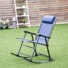 Outdoor Patio Headrest Folding Zero Gravity Rocking Chair