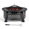 Outddor Patio Garden Beach Camping Bonfire Party Fire Pit With BBQ Grill