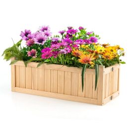 Backyard Wooden Planter Box Folding Raised Garden Plant Container (Option: Style B)