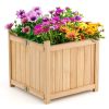 Backyard Wooden Planter Box Folding Raised Garden Plant Container