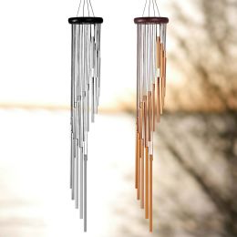 Large Deep Tone Windchime Chapel Bells Wind Chimes Outdoor Garden Home Decor (Option: 35" Gold With 18 Tubes)