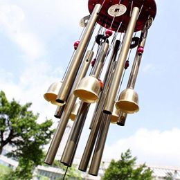 Large Deep Tone Windchime Chapel Bells Wind Chimes Outdoor Garden Home Decor (Option: 33" Gold With 10 Tubes)