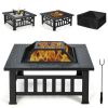 Outddor Patio Garden Beach Camping Bonfire Party Fire Pit With BBQ Grill