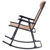 Outdoor Patio Headrest Folding Zero Gravity Rocking Chair