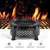 Outddor Patio Garden Beach Camping Bonfire Party Fire Pit With BBQ Grill