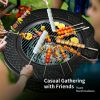 Outddor Patio Garden Beach Camping Bonfire Party Fire Pit With BBQ Grill