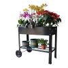 Aveyas Mobile Metal Raised Garden Bed Cart with Legs; Elevated Tall Planter Box with Wheels for Outdoor Indoors House Patio Backyard Vegetables Tomato