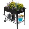 Aveyas Mobile Metal Raised Garden Bed Cart with Legs; Elevated Tall Planter Box with Wheels for Outdoor Indoors House Patio Backyard Vegetables Tomato