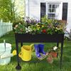 Aveyas Mobile Metal Raised Garden Bed Cart with Legs; Elevated Tall Planter Box with Wheels for Outdoor Indoors House Patio Backyard Vegetables Tomato