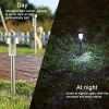 12 Pcs LED Stainless Steel Outdoor Garden Solar Lights for Pathway Walkway Patio Yard Lawn Cool White XH