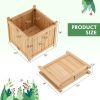 Backyard Wooden Planter Box Folding Raised Garden Plant Container