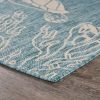 Home Decor Coastal Bordered Coral Reef Indoor/Outdoor Accent Rug