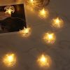 Ramadan Star Moon Crescent String Lights 2 Light Modes Battery Powered Decorative Light for Christmas Wedding Party Home Patio Warm Light